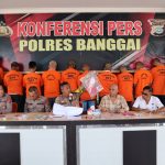 Wakapolres Banggai Pimpin Konferensi Pers Pengungkapan Sejumlah Kasus Januari dan Pertengahan Februari 2023