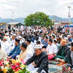 Ribuan Umat Muslim Sholat Ied, Dihalaman Pelabuhan Kolonodale