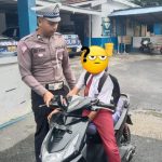 Polantas Amankan Bocah SD Bawa Motor Ke Sekolah di Luwuk