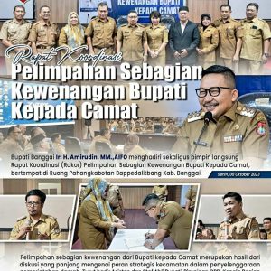 Dari 13 Kabupaten dan Kota, Hanya Bupati Amirudin yang Mampu Laksanakan Pelimpahan Kewenangan Kepada Camat